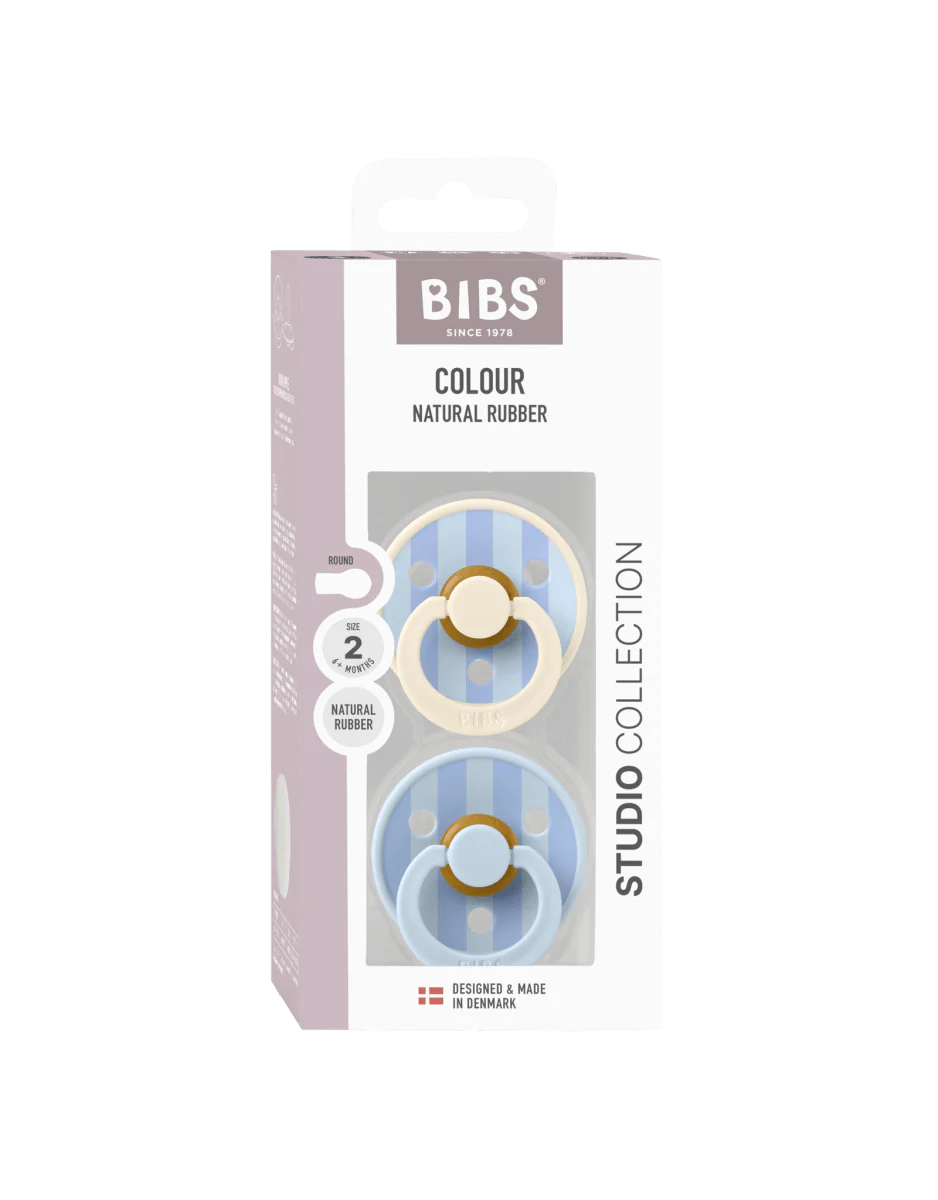 BIBS Ciuccio taglia 2 Studio Colour Block Baby Blue Dusty Blue Mix 2pcs - immagine 9