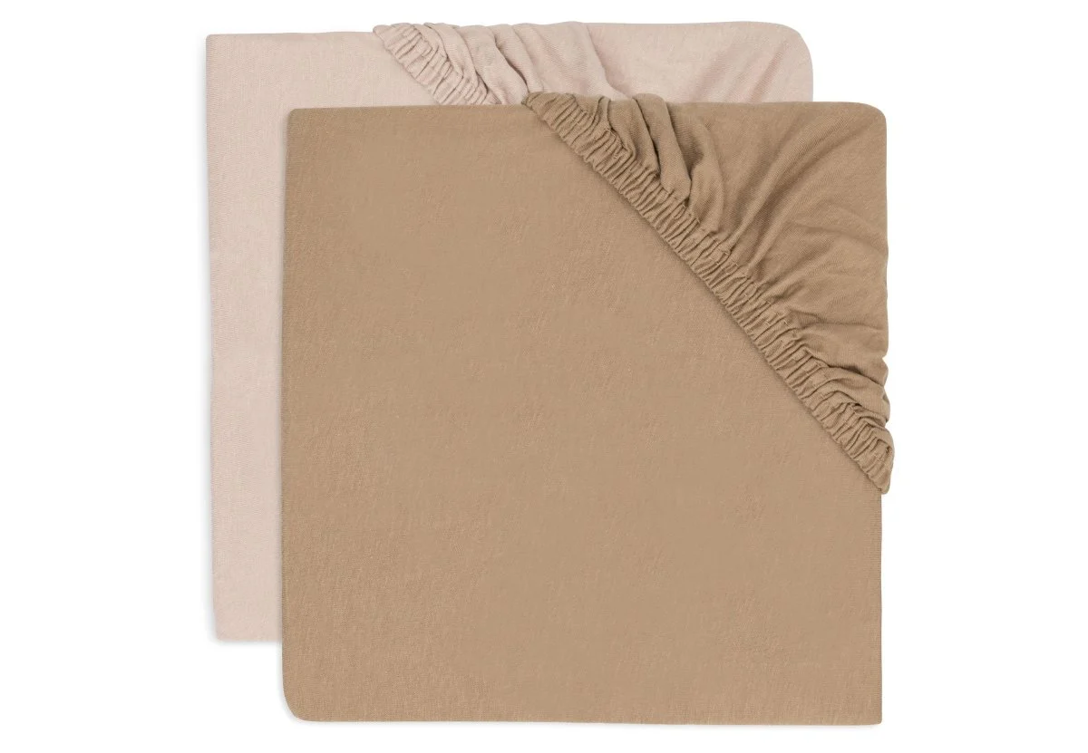 Jollein Lenzuolo a pieghe per bambini 60X120Cm - Wild Rose/Biscuit - 2 pezzi - immagine 2