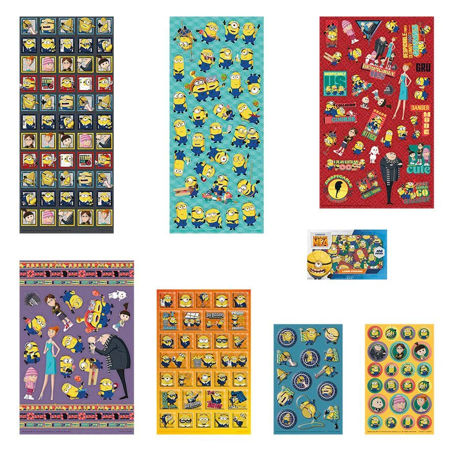 Adesivi Minions 7 pezzi - immagine 3