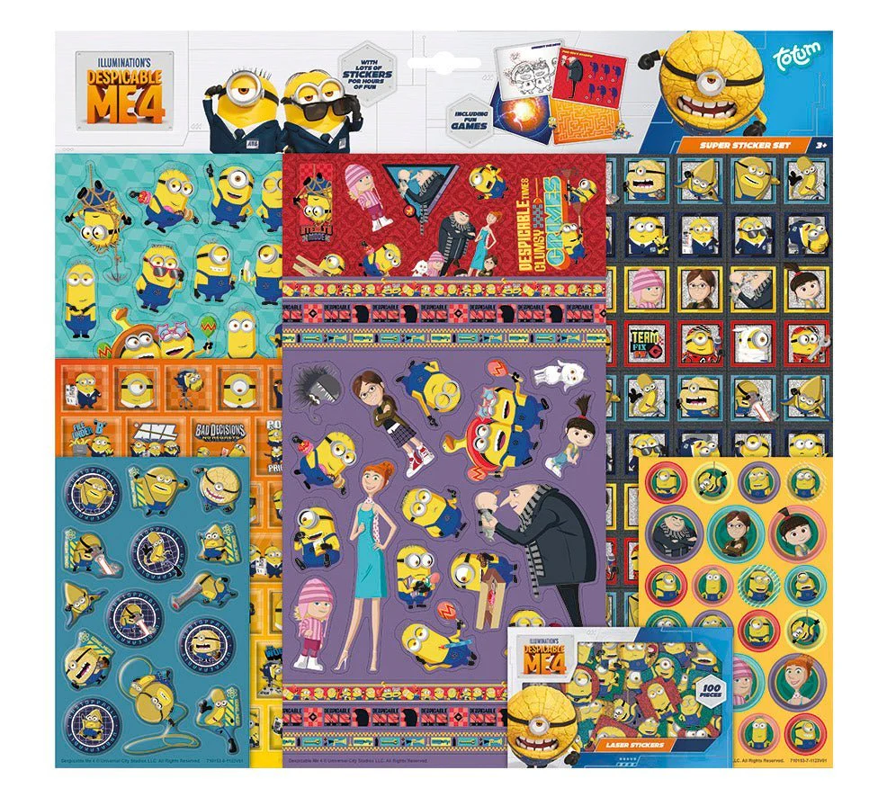 Adesivi Minions 7 pezzi - immagine 2